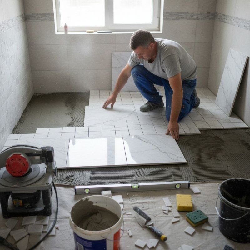 Marble Tile Floor Installation in Wilmington, NC