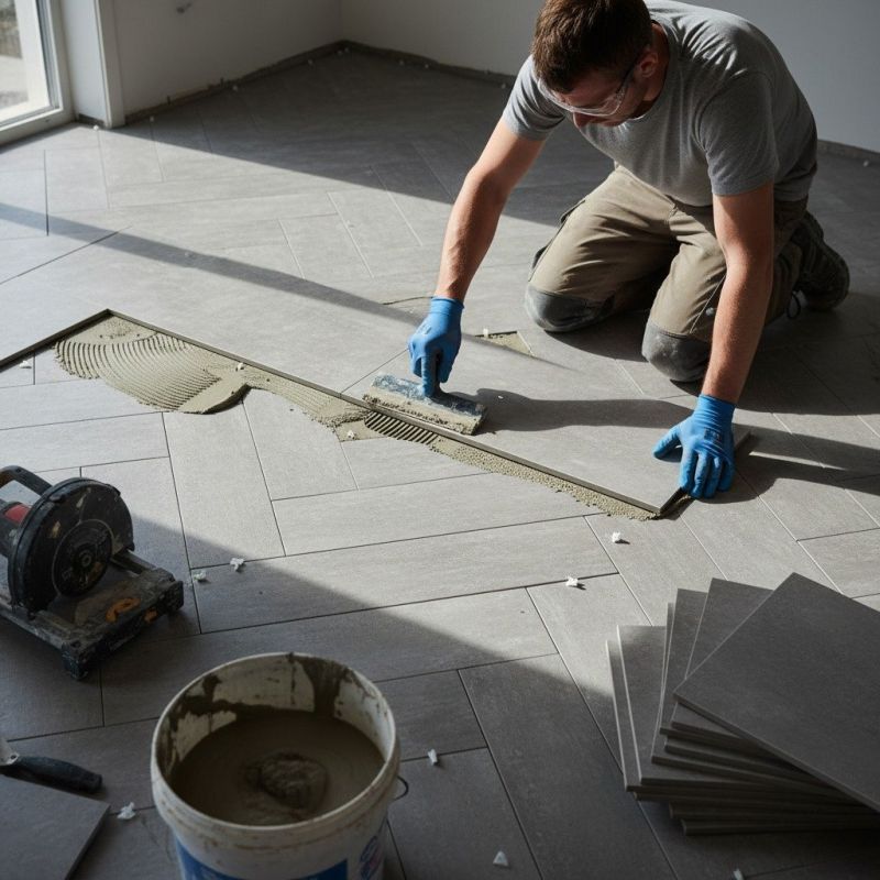 Travertine Floor Installation in Alexandria, VA